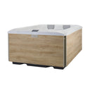 VIBES by USSPA Lucky Whirlpool mit heller Holzverkleidung, Seitenansicht