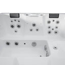 Sitz- und Fußbereich des VIVO SPA AUREA 6 mit Kopfstützen und unterschiedlich großen Massagedüsen
