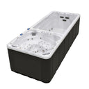 VIVO SPA WaterFit 2 mit dunkler Verkleidung, separatem Massage- und Schwimmbereich