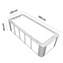Maßzeichnung des VIVO SPA WaterFit 4M mit 550 cm Länge, 225 cm Breite und 154 cm Höhe