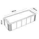 Maßzeichnung des VIVO SPA WaterFit 5S mit 450 cm Länge, 225 cm Breite und 154 cm Höhe