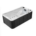 VIVO SPA WaterFit 1 Swim Spa mit dunkler Verkleidung und Bedienfeld