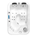 Draufsicht auf zwei Sitzplätze und Massagedüsen des VIVO SPA WELUXIA 501 Whirlpools