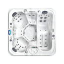 Draufsicht auf Sitzplätze, Liegefläche und Massagedüsen des VIVO SPA WELUXIA 502 N Whirlpools