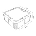 Maßskizze des VIVO SPA WELUXIA 502 N Whirlpools: 200 × 200 × 82 cm