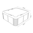 Maßzeichnung des VIVO SPA WELUXIA 503 N mit 220 × 220 cm Grundfläche und 92 cm Höhe