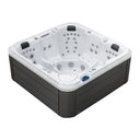 VIVO SPA WELUXIA 503 N Whirlpool mit weißem Innenraum und dunkler Holzoptik-Verkleidung