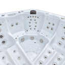 Sitzplatz mit Kopfstütze und zahlreichen Rückenmassagedüsen im VIVO SPA WELUXIA 503 N Whirlpool