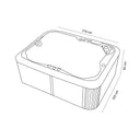 Maßskizze des VIVO SPA WELUXIA 505 N Whirlpools: 216 × 165 × 82 cm