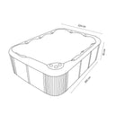 Maßskizze des VIVO SPA WELUXIA 512 Whirlpools: 224 × 305 × 92 cm