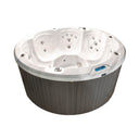 Runder VIVO SPA WELUXIA 520 Whirlpool mit anthrazitfarbener Verkleidung