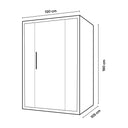 Maßzeichnung der Woodena SanaSense II Infrarotkabine: 130 cm breit, 105 cm tief und 190 cm hoch