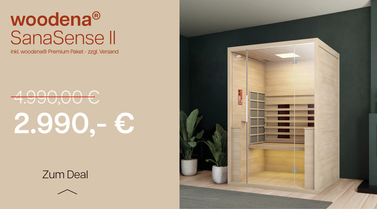 Infrarotkabine woodena SanaSense 2